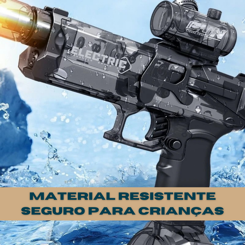 Pistola de Água Elétrica Totalmente Automática com Luz, Recarregável