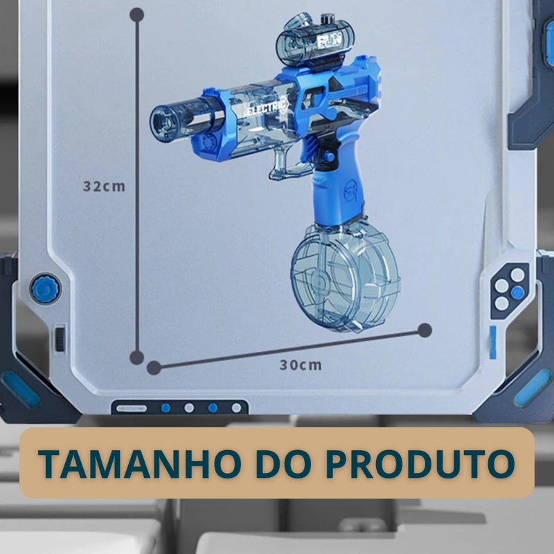 Pistola de Água Elétrica Totalmente Automática com Luz, Recarregável